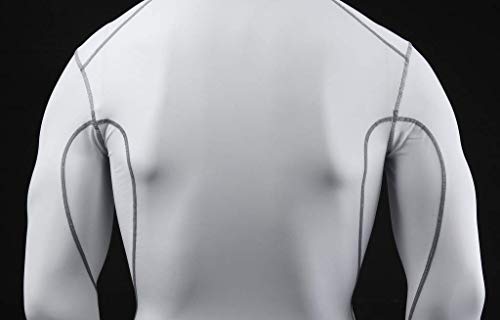 Tca Boys' Pro Performance Long Sleeve Running Compression Base Layer Top - Crew Neck - White, L Boy (10-12 Years) #TOP2
