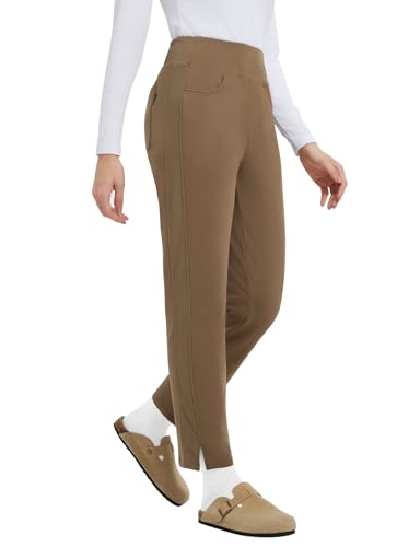 baleaf Women's Fleece Lined Pants Winter Thermal Travel Pants Water Resistant Cold Weather Golf Hiking Pockets Work