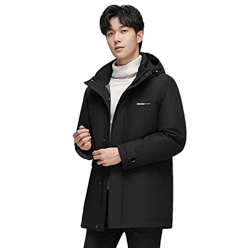 TIYRUS Jaqueta de inverno de cem colares no parágrafo longo jaqueta masculina simples top de maré (c
