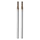 QUARKZMAN 2 Stück Karbid Vierkantfräser 3mm (1/8) Durchmesser 4mm (5/32) Schaft 75mm (3) Extra Lang HRC55 Mikrokorn Wolframkarbid 4 Schneiden Frässtift Fräser für Aluminium Kupfer Metall.