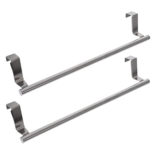 Housoutil 2pcs Bathroom Towel Racks Stainless Steel Wall Mount Towel Holder Modern Design