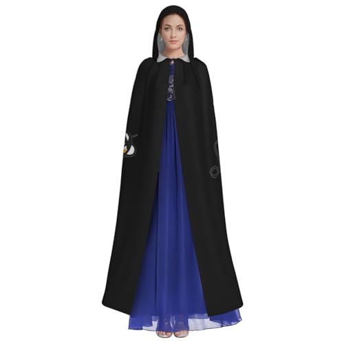 Costume sans stress cape médiévale imprimé miel avec capuche de Noël