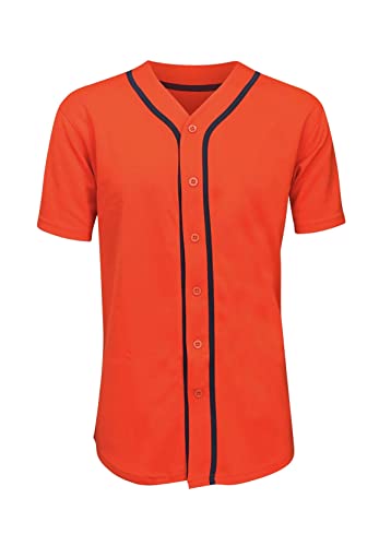 ILTEX Camiseta de beisebol para adultos e crianças, simples, abotoada, uniformes esportivos de equip