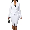 Women's Suits 2 Piece Skirt Set Business Work Outfits Blazer Dress Jacket Pencil Skirts Suit Sets