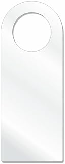 Set of 10 Unfinished Acrylic Door Hanger Blanks,Door Knob Hangers,Acrylic Handle for DIY Crafts,Home Nursery Bedroom Decoration (Clear)