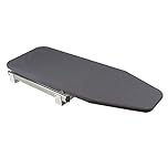 Emuca - Pull out ironing board for cabinet, folding ironing board, 180° Pivot, Space-Saving, grey cover, Steel and Wood