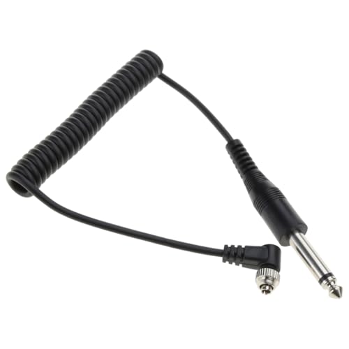 Flash Sync Cable to 2.5mm 3.5mm 6.35mm PC Connector 30-100CM Coiled Line