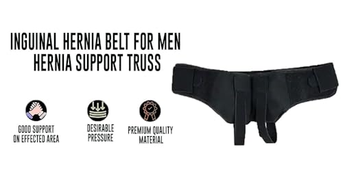 Image of TADDY Inguinal Hernia Belt For Men Hernia Support Truss with Removable Pressure Pads Double Hernia Pain Relief Comfortable Brace (Large, Black)