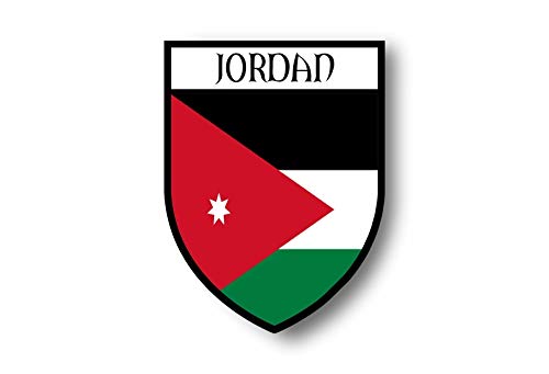Akachafactory Autocollant Sticker Voiture Moto Blason Ville Drapeau Jordanie jordanais