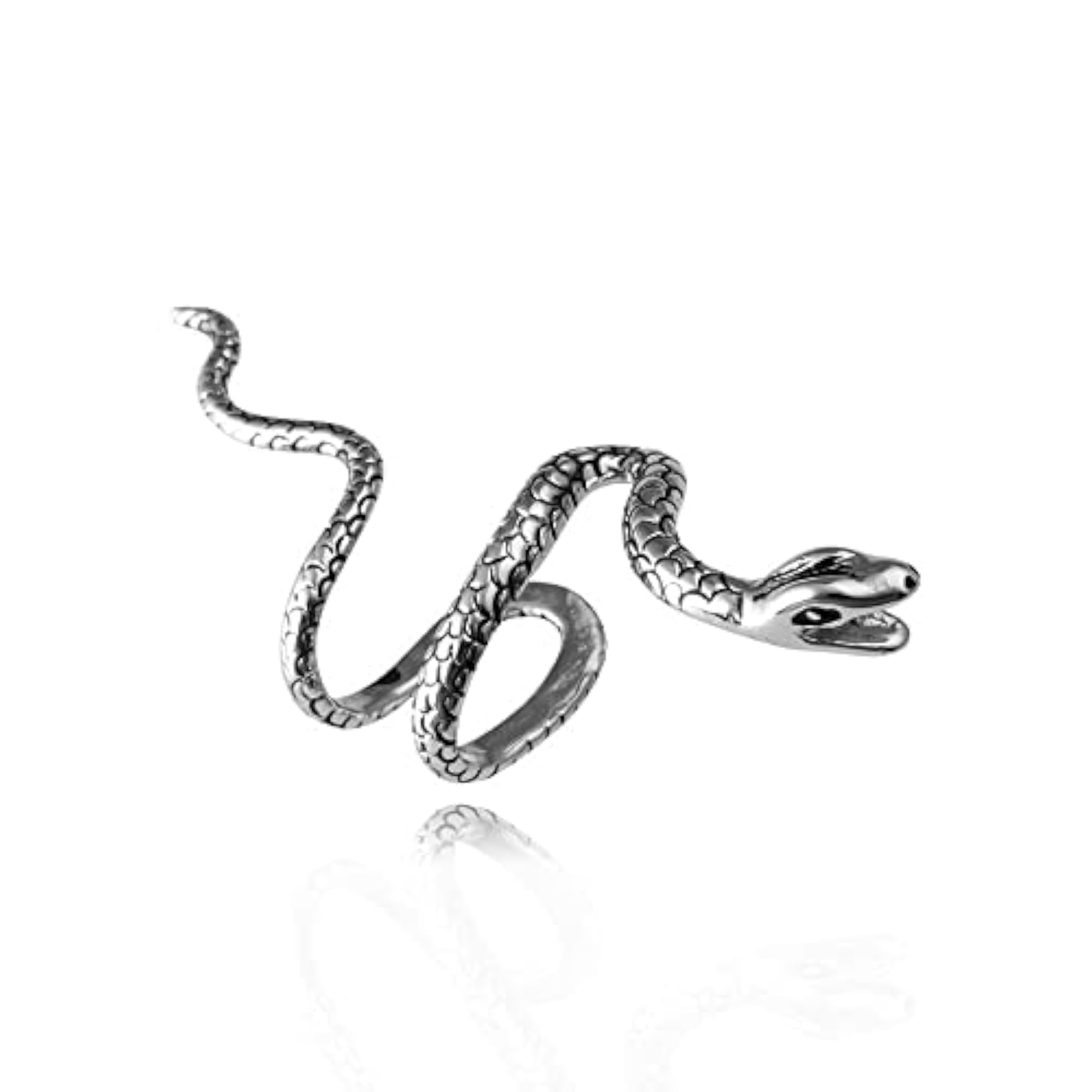 Snake Ear Cuff Stud Earring for Women, Punk Retro Climber Design