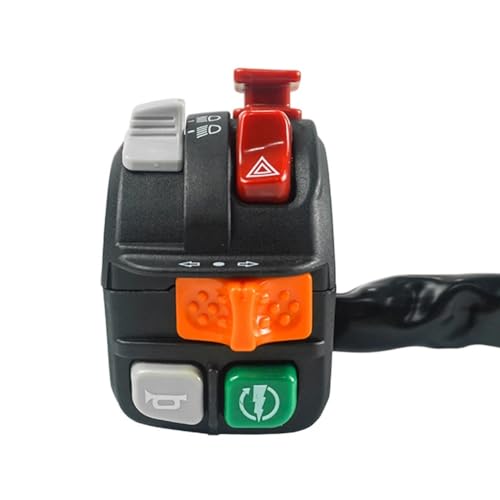 Moto interruptor manillar pulsador izquierdo CNC 22mm de 7 funciones 5