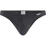 Ton-in-Ton Nähte Olaf Benz Herren String RED2213 Ministring - Black - Größe L