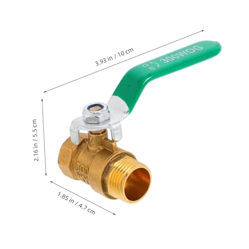 Mini válvula de bola de cobre contra fugas en tuberías de agua y gas con rosca Dn15 3
