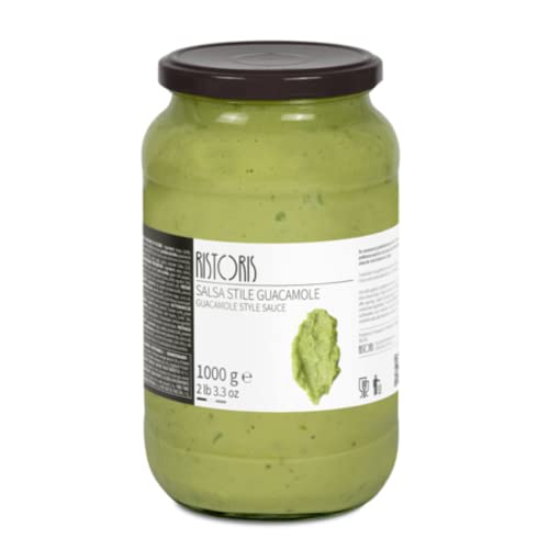 Image of Ristoris Guacamole Sauce Pack of 2 ( 2 kg each ) | Avocado Fruit Seasoning & Spread | Mexican Cuisine | Contains Avocado Fruit , Green & Red Paprika, Onion, Tomato & Cheese Powder | Used for Tacos, Burritos & Nachos | Slightly Spicy