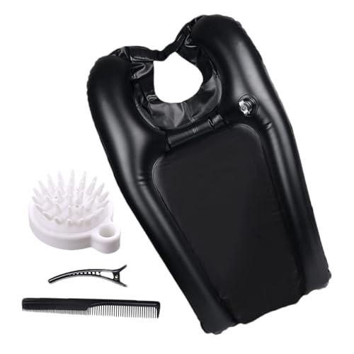 Cuenco Inflable Para Lavar El Cabello | Almohada Cervical De PVC Para Salón Móvil - Palangana Para Lavar El Pelo Para Personas Lesionadas Y Encamadas | Para Ancianos, Mujeres Embarazadas Y Niños