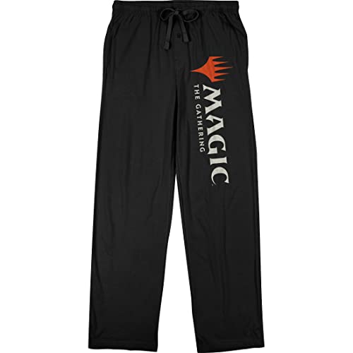 Magic the Gathering Title Logo Men's Black Graphic Sleep Pajama Pants