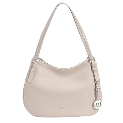 David Jones - Borsa a mano da donna – Borsa Hobo Simili pelle PU – Borsa Tote elegante di medie dimensioni con manico lungo – classica moda città viaggio lavoro alla moda pratica, beige