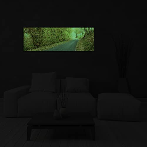 Tableau canvas Nature DCL196-4 phosphorescent de 40 x 120 cm pour salon