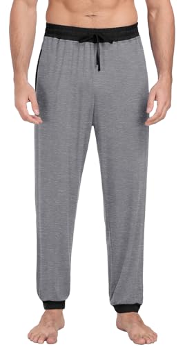 PrinStory Mens Modal Pajama Pants Cozy Lightweight Pjs Bottoms Knit Sleep Pajama Lounge Pant2