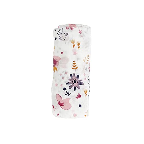 Image of Little Unicorn - Fairy Gardens Deluxe Swaddle | Single | 100% Rayon Muslin from Bamboo | Super Soft | Newborns and Infants | Large 47 inch x 47 inch | Machine Washable