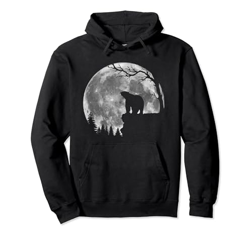 Disfraz de oso polar con silueta de luna divertido y perezoso para Halloween Sudadera con Capucha