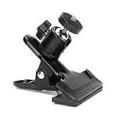 Hemmotop 雲台 クリップ 強力 最大荷重1kg カメラ クリップ マウント 1/4ネジ 360°回転可能 どこにでも挟める VIVE/一眼レフ/ウェブカメラ/アクションカメラ 固定 CH-1