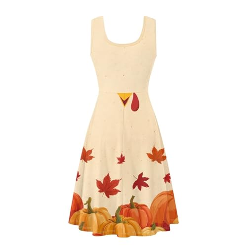 Image of Renewold Women's Sleeveless Tank Dress with Pockets, Casual Scoop Neck A-Line Sundress for Summer, Travel and Vacation