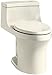 KOHLER K-4000-33 San Souci Touchless Comfort Height 1.28 GPF Elongated Toilet with AquaPiston Flushing Technology, Mexican Sand, 1-Piece