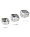 18-Pack Empty Square Silver Metal Tins with Clear Window for Candle Making, Candies, Gifts & Treasures, Mixed Sizes