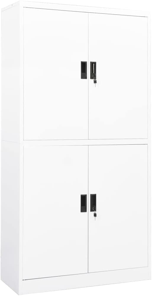 Office Cabinet White,File Cabinet,School Storage Cabinet,Multi-Function Cabinet,Modern Style,Accent Cabinet,for Office Staff,Home Sundries,Gym,School,Kid Room,35.4"x15.7"x70.9" Steel