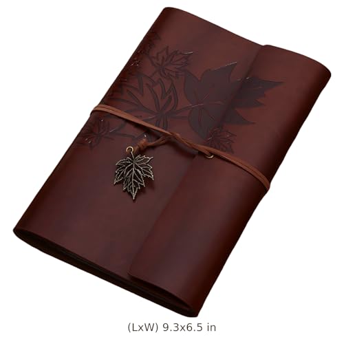 Carnet de notes A5 en similicuir rétro avec motif relief élégant - 2
