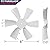 Leisure Coachworks 6" Replacement White Vent Fan Blade with D-Shaft for RV roof Vent (Vent Fan Blade)