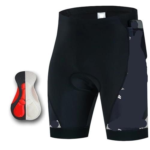 WJIAYAO Culote Ciclismo Pantalones Cortos con Pechera for Ciclismo for Hombre, Pantalones Cortos con 3 Bolsillos, Equipo for Bicicleta de Carretera, Baberos Deportivos de Verano(3XL)