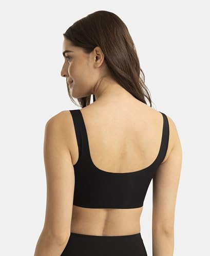 Image of Jockey 1840 Women Wirefree Padded Microfiber Elastane Full Coverage Bonded Tech Lounge Bra