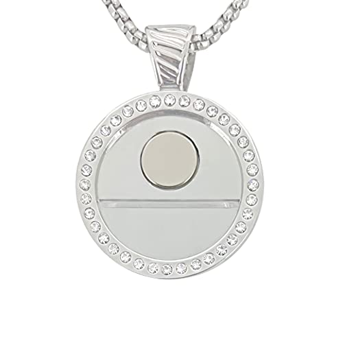 Navika T In Black Initial Crystal Ball Marker W/Swarovski Crystal Chameleon Magnetic Necklace #TOP3