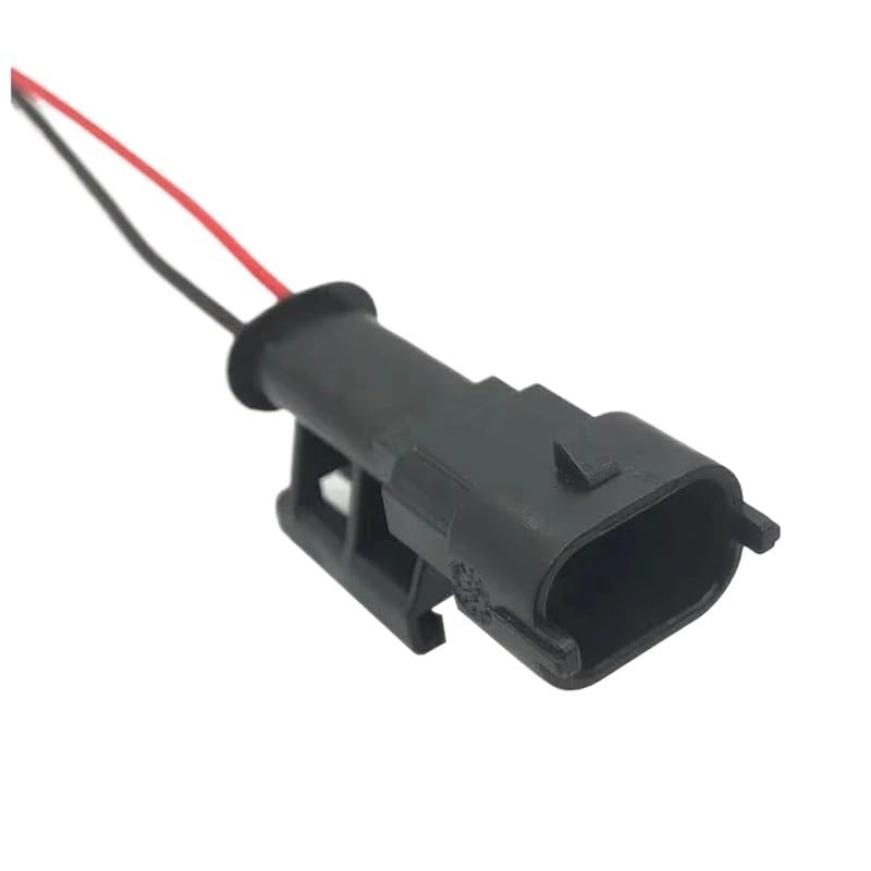 Cars Connectors 2 Pin Automotive Plug Fuel Common Rail Injector Crankshaft Wire Harness for with Wire 1928403698(Male-02,20 Sets)