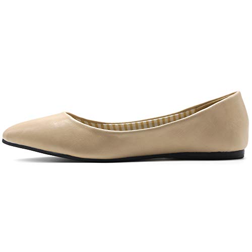 Ollio Women's Ballet Shoe Comfort Basic Light Multi Color Flat2