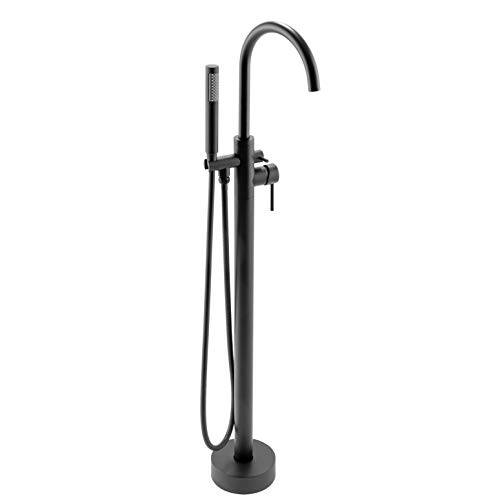 AKDY 46' Freestanding Floor Mounted Bath Tub Filler Faucet w/Wand in Matte