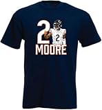 DJ Moore 2 Chicago Shirt T-Shirt (Navy, Youth Large)