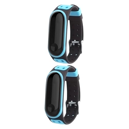 Accesorio unisex para smartwatch y pulsera deportiva doble color azul transpirable de silicona 1