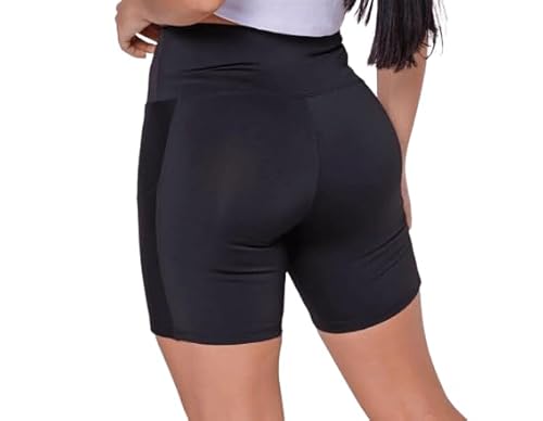 Short Suplex Legging com Bolso Lateral Goodbest Meia Coxa Feminino Cintura Alta Academia Fitness