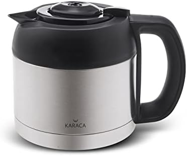 Karaca Coffee Art Aroma Filter Coffee Machine,1.35lt / 2.97lb Capacity, INOX Silver and Black Filter Coffee Maker