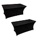 2 Pack Spandex Table Covers 6 Feet, Stretch/Fitted Table Covers for 6 Feet Folding Table,Rectangular Spandex Table Cloths for Wedding Party or Event by FELIZEST