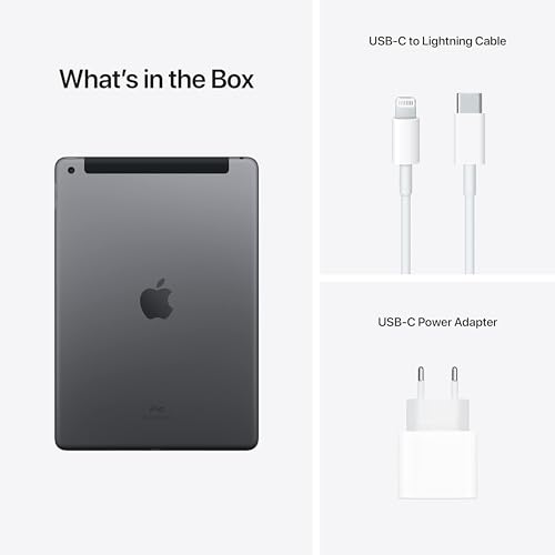 2021 Apple iPad (10,2-zoll, Wi-Fi + Zellular, 256GB) - Space Grau (Generalüberholt) – Ansicht 3
