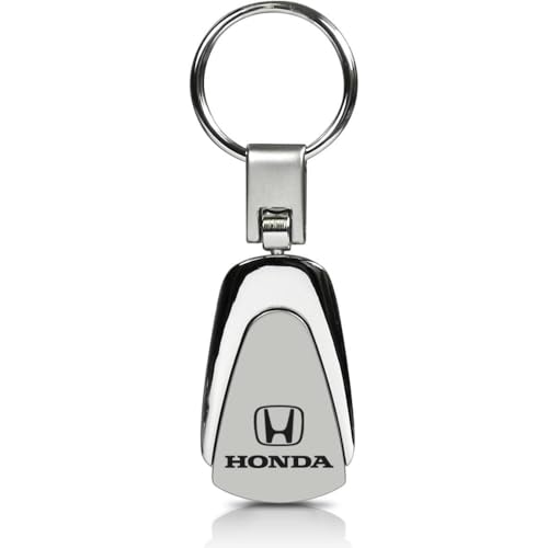 AU-TOMOTIVE GOLD Inc. Officially Licensed Silver Teardrop Key Fob for Honda