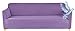 Copridivano 3 Posti Impermeabile Elasticizzato con Braccioli, Copridivano Fodera Protettiva Antimacchia, Copertura Protezione Divano, Copri Divano Lilla