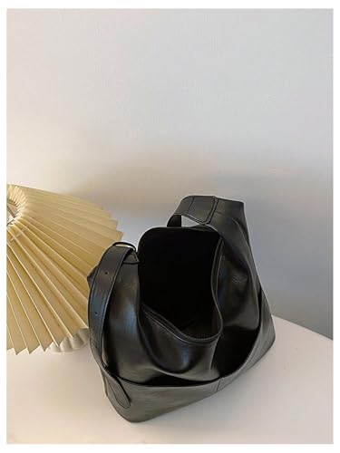 SweatyRocks Women's Leather Shoulder Bag Top Handle Work Shopping Handbags with Zipper2