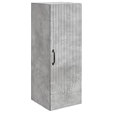 Todiikf Armadio da parete grigio cemento, 33 x 34,5 x 90 cm, in legno