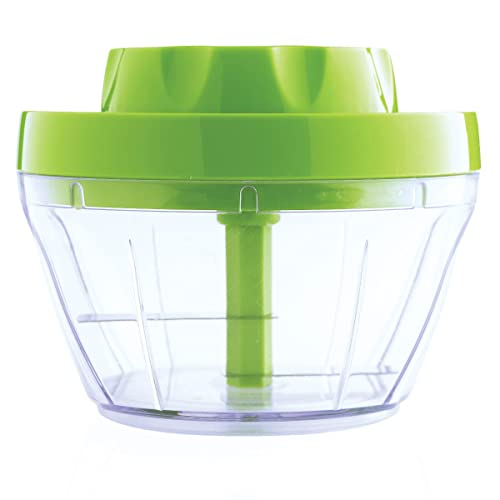 Mastrad – Mini Hachoir Manuel Vert – Lames Inox Double Tranchant Amovibles – Hache Ail, Oignons, Herbes & Échalotes en 30 sec – Compact & Facile à...