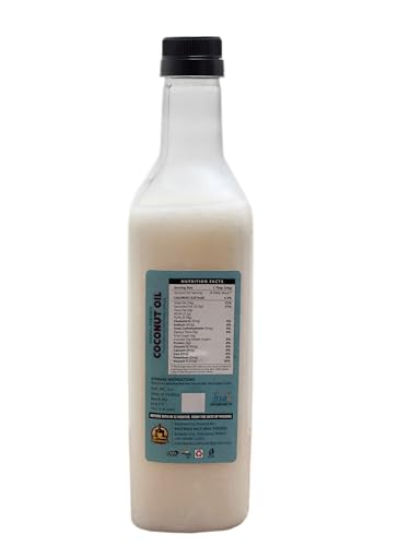 Image of Sarv Matrikaa 100% Pure Wood-Pressed Coconut Oil - 1 Litre | Cold Pressed & Natural - No Preservatives - For Hair, Skin & Cooking - Virgin Grade